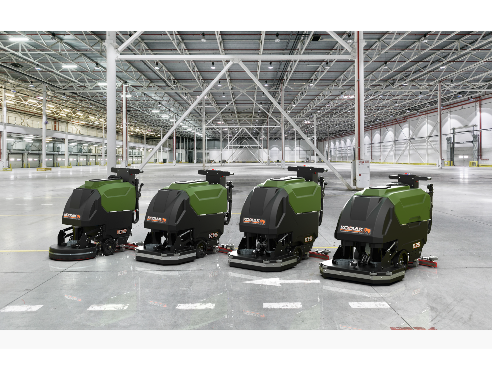 How are floor scrubbers more efficient than manual scrubbing?