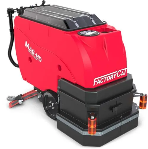 Factory Cat Mag-HD Floor Scrubber: Rider Productivity at a Walk-Behind Price