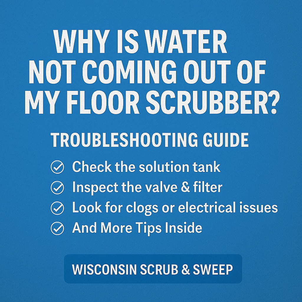 Why Is Water Not Coming Out of My Floor Scrubber?