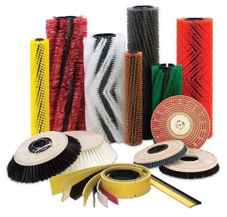 Different brush material types for your automatic floor scrubber.