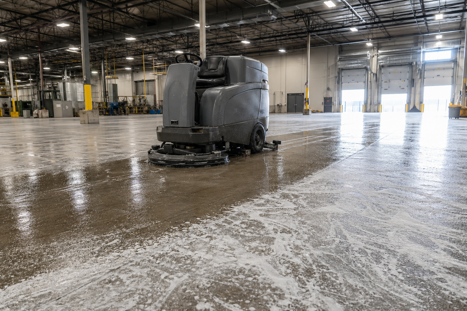 Spring Floor Recovery: How to Remove Salt and Chemical Residue From Industrial Floors