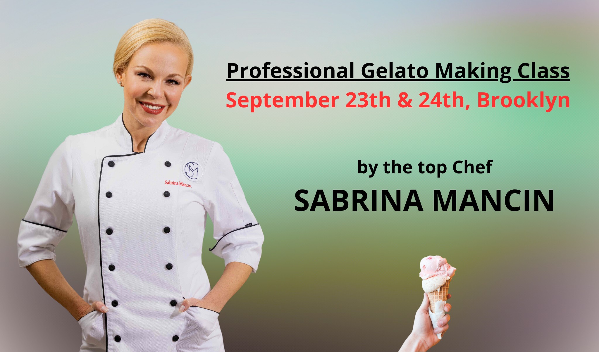 What do attendees say about Chef Sabrina Mancin’s professional Gelato Making Class