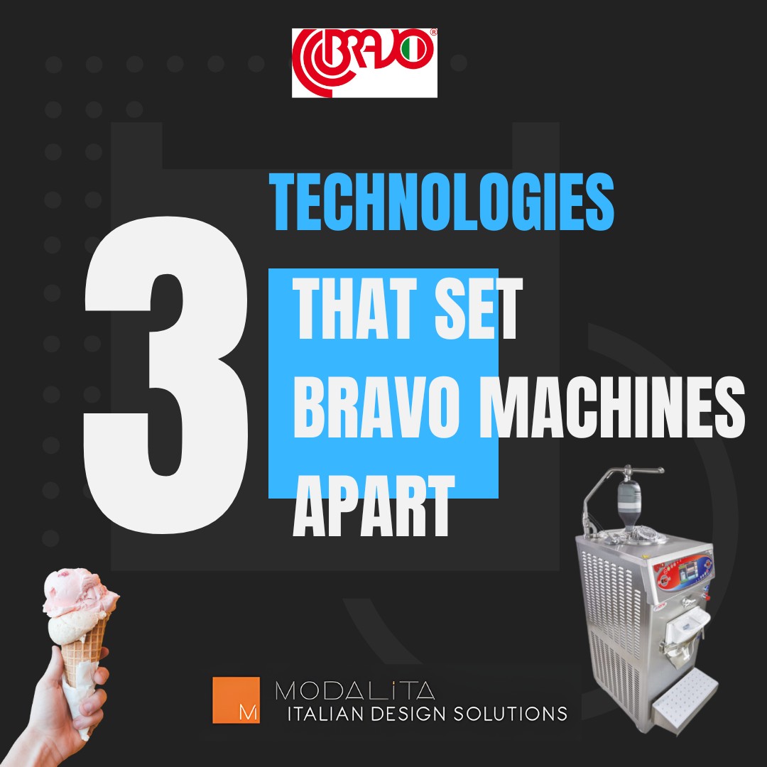 Professional Ice cream & Gelato Machines: 3 remarkable technologies you need (by BRAVO)