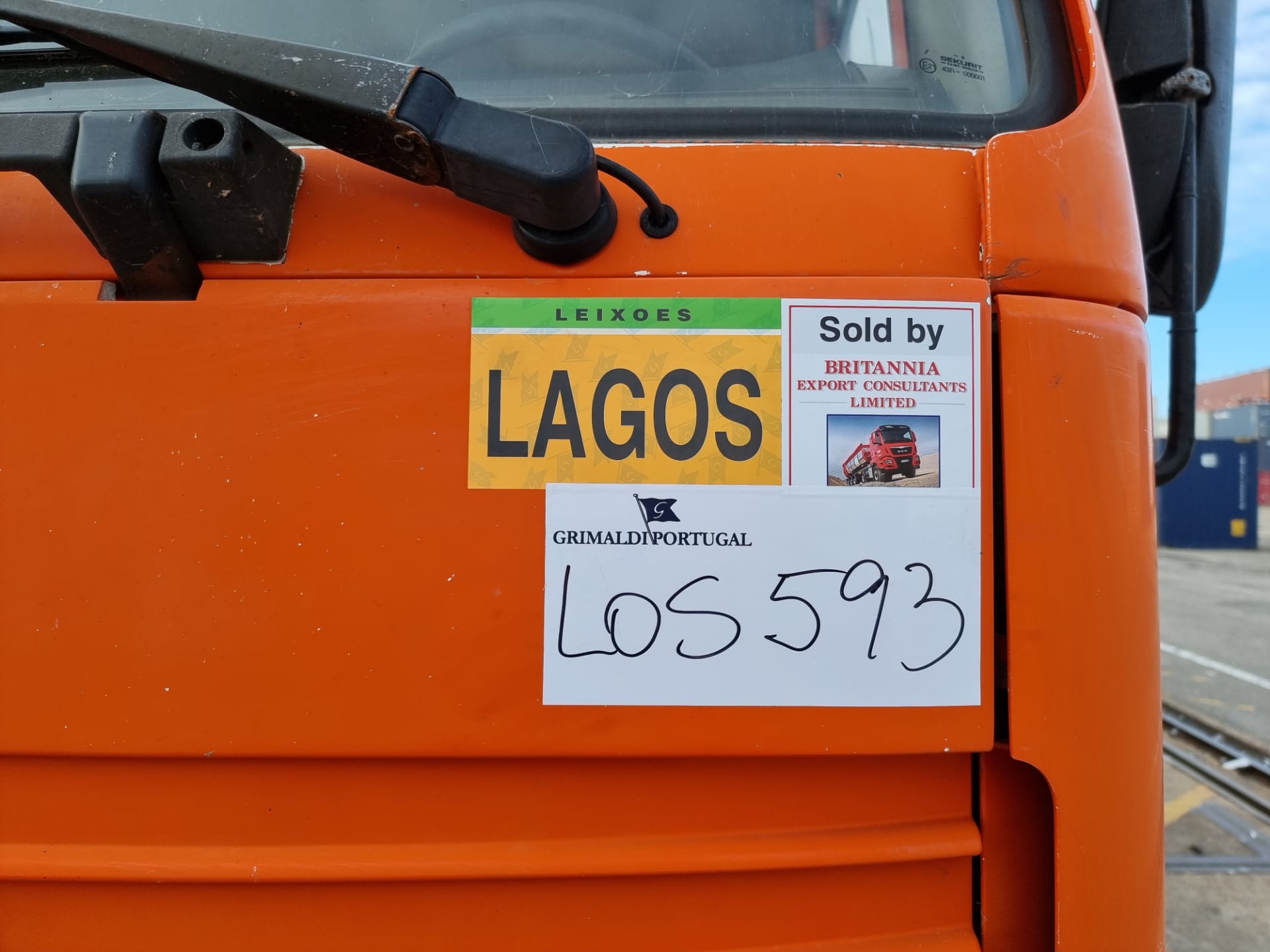 Grimaldi RoRo shipping from Portugal to Lagos - Nigeria.