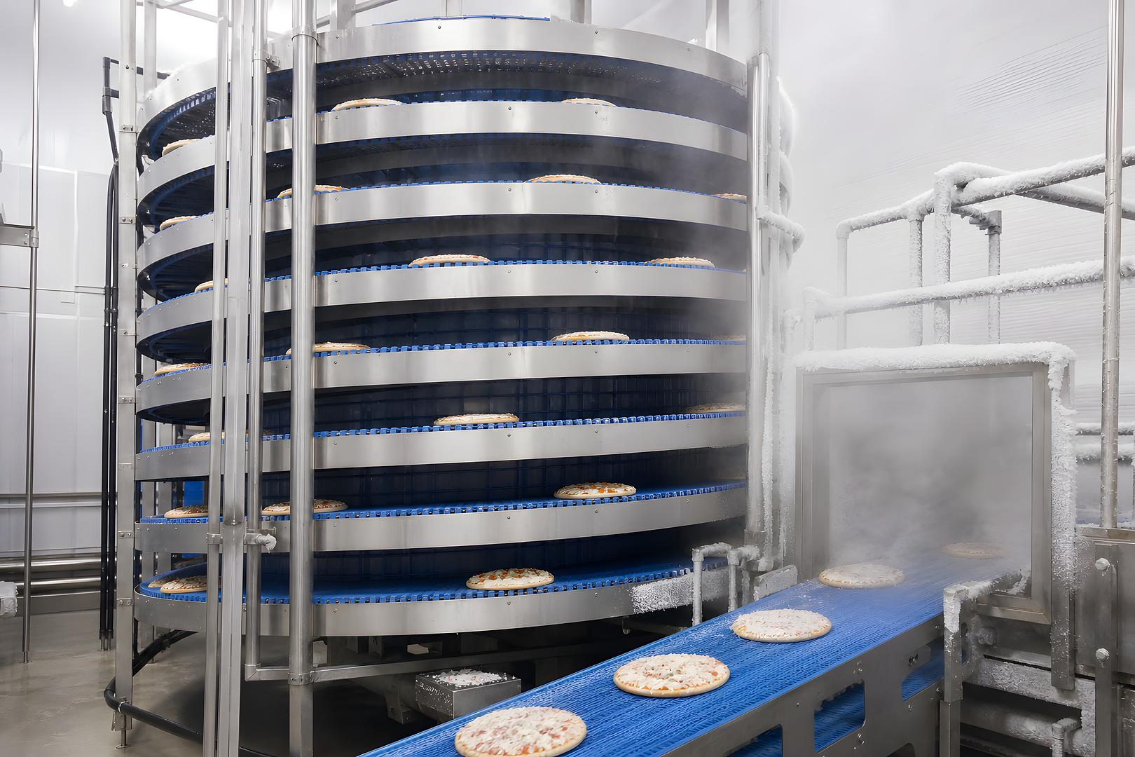 Apex spiral cooling conveyor tower