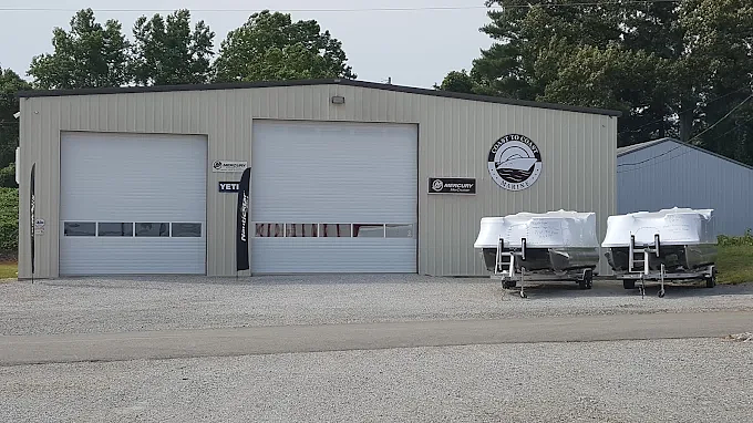 Covered boat storage yard