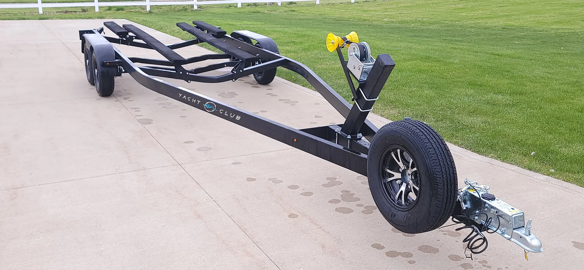 Yacht Club painted bunk boat trailer