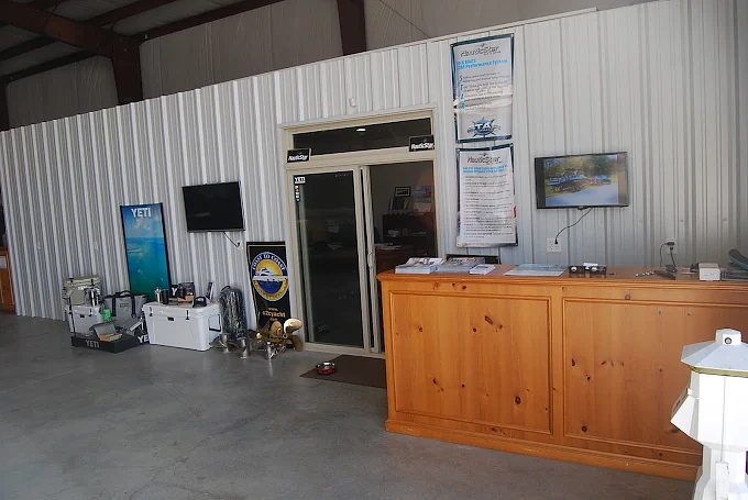 The front desk at Coast to Coast Marine