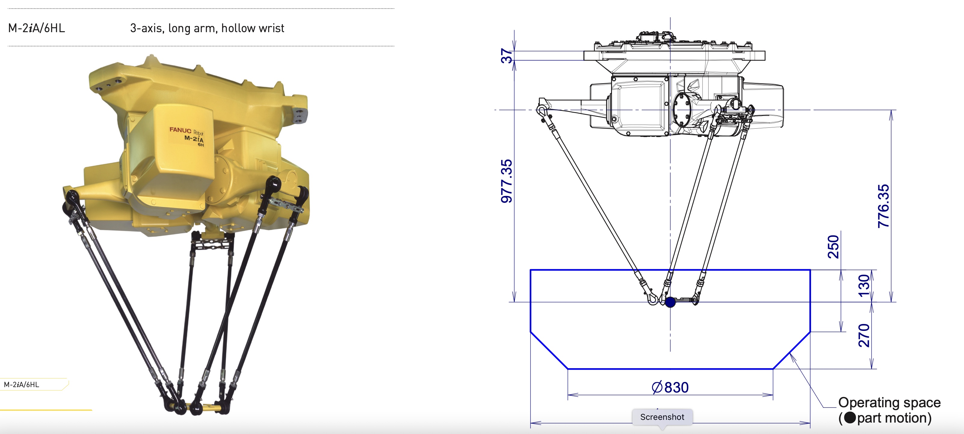 Fanuc M2iA/6HL Data Sheet