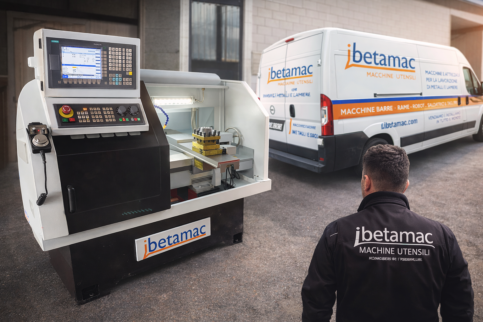 IBETAMAC CNC lathes with Siemens 808D sold and installed in Cremona, Rome, Salerno, and Ancona.