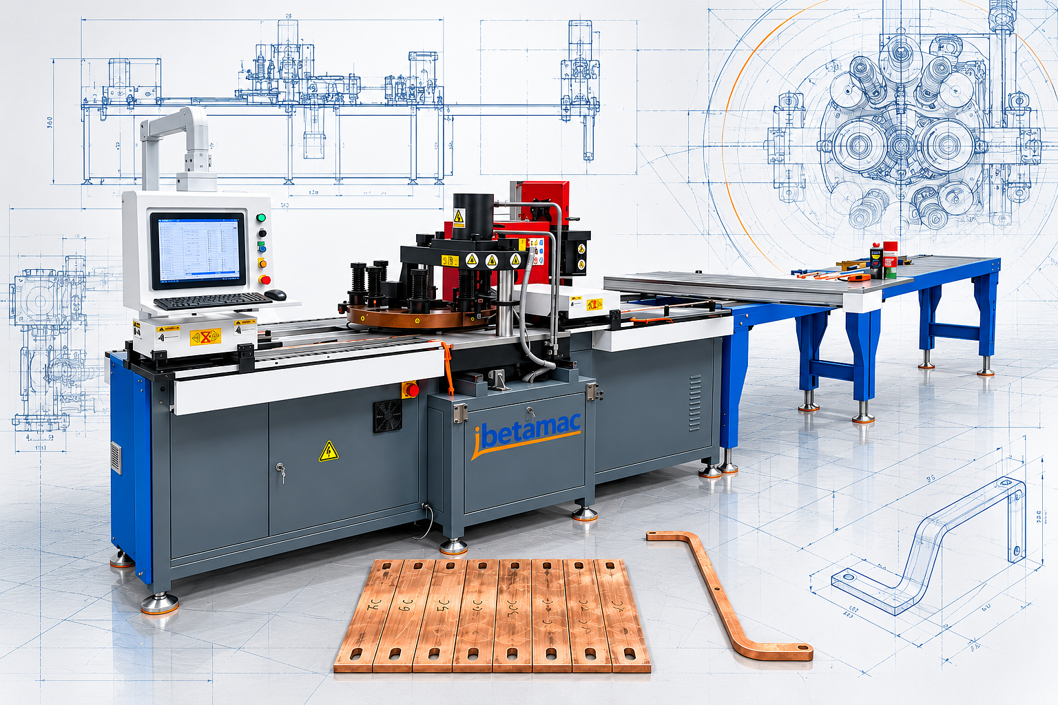 Punzonatrice CNC combinata IBETAMAC per barre in rame