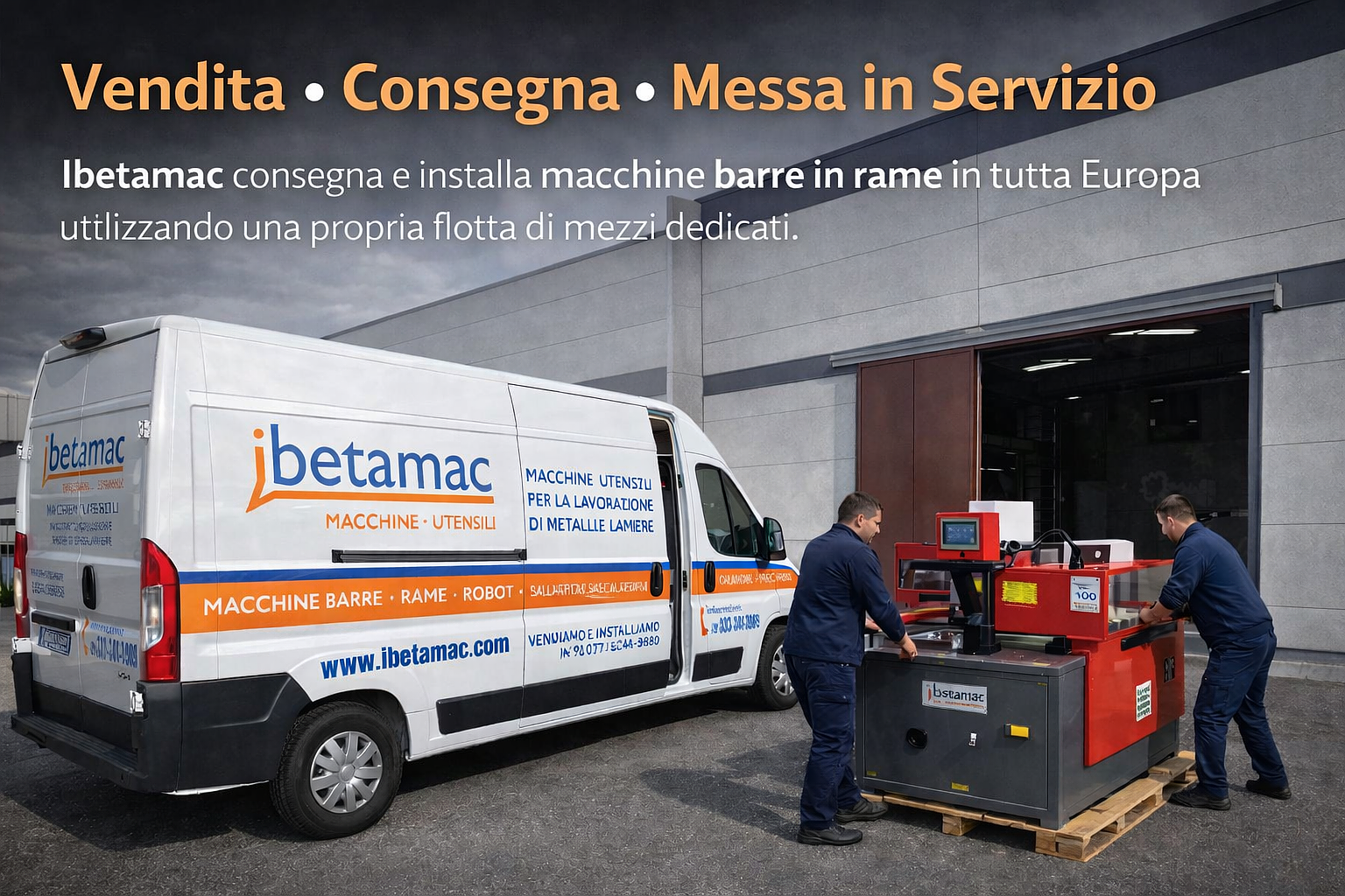 Installation of the NC 160 Combined Cutting, Bending, and Punching Copper Bar Machine in Sicily – Province of Catania