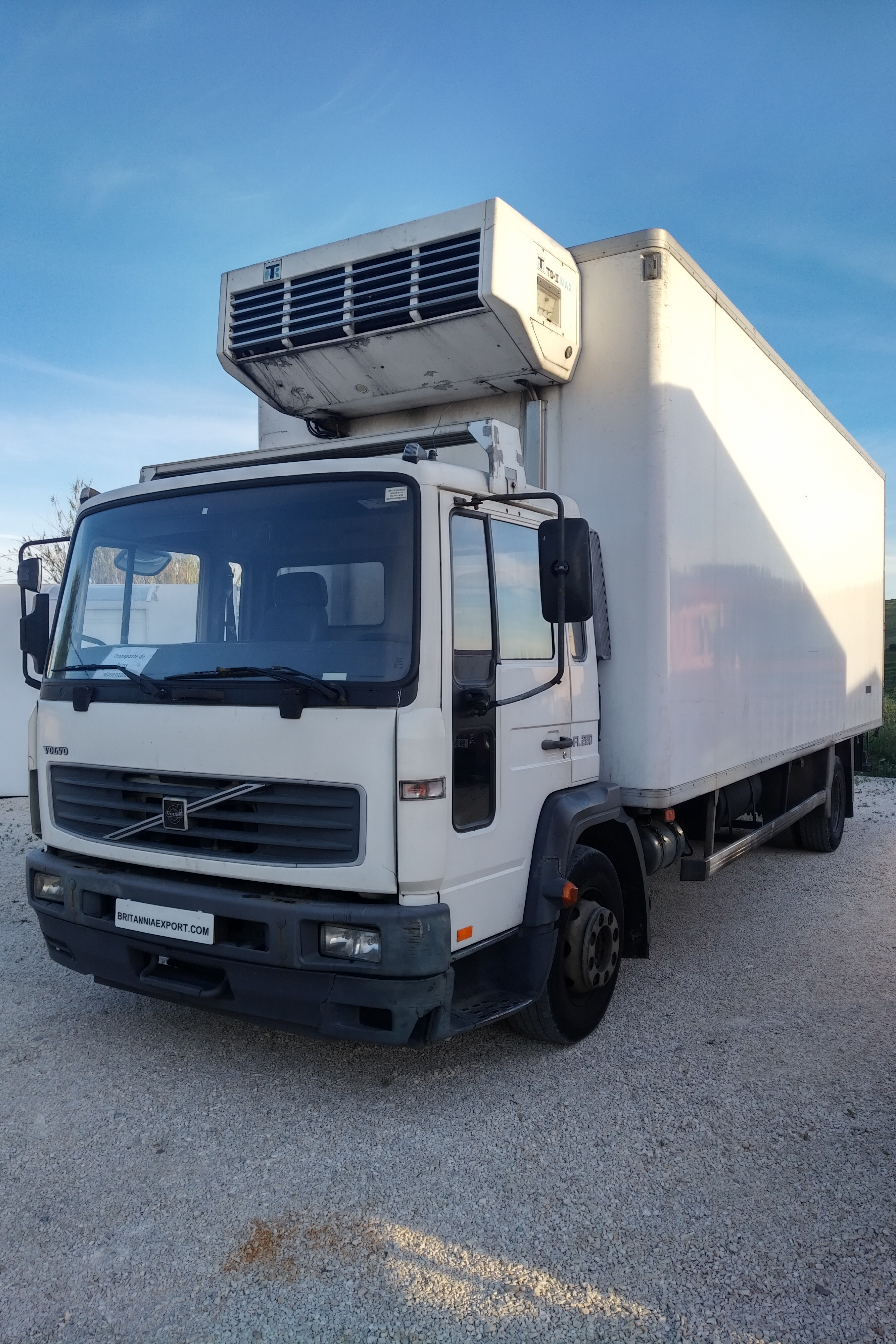 Left hand drive Volvo FL 220 15 ton refrigerated box lorry recently sold to Antwerp - Belgium.