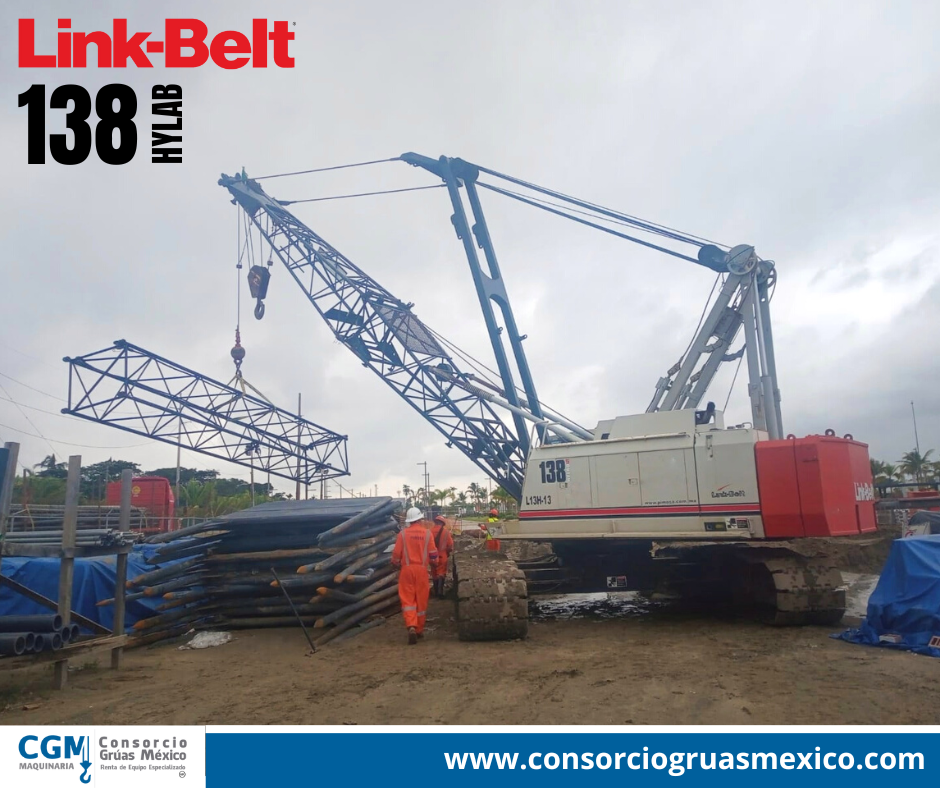 Grúa Estructural Hidráulica Sobre Orugas LINKBELT 138 HYLAB / Crawler crane LINKBELT LS 138 HYLAB