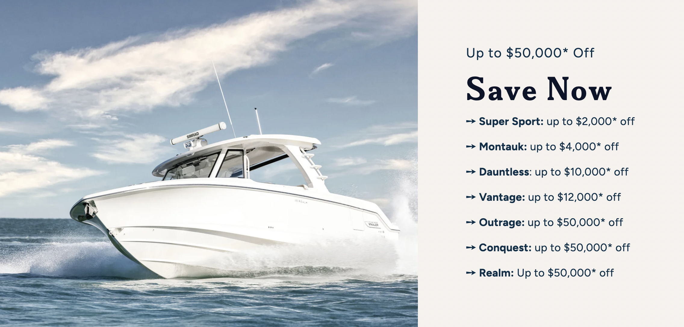 Boston Whaler’s 2026 Fall Savings Event