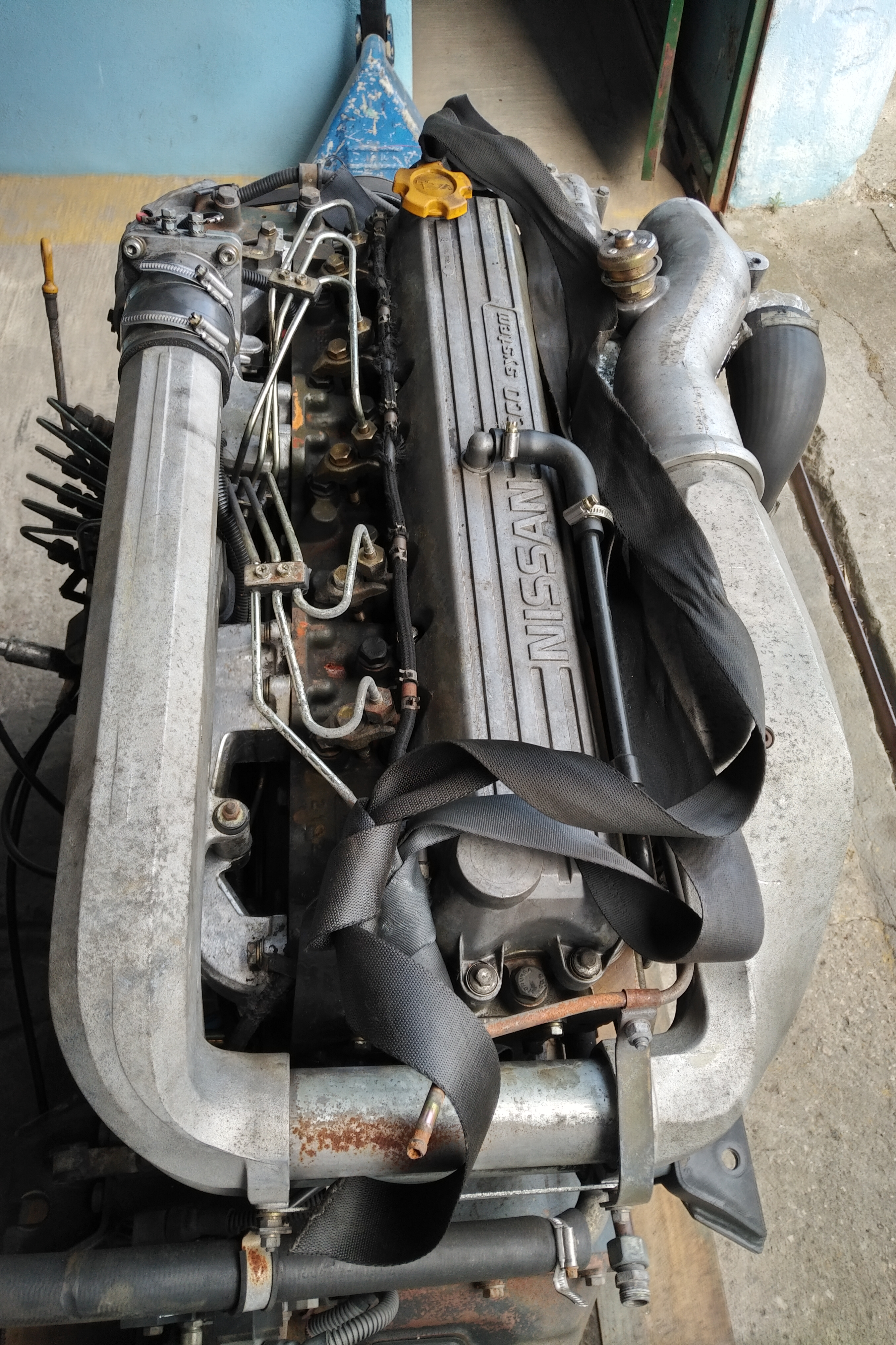Nissan B6.60 Turbo engine & ZF manual gearbox complete recently sold to Madagascar.