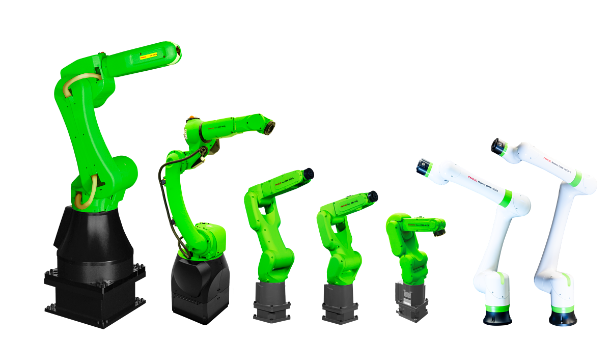 Lineup of refurbished robots ready for delivery at Robot World Automation