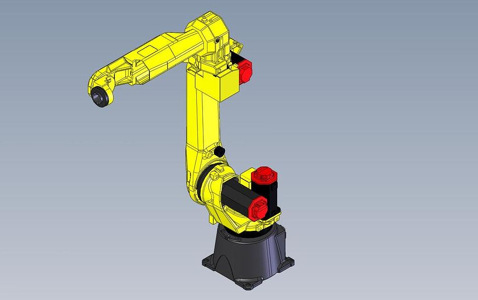 Engineering CAD drawing of a Fanuc Arc Mate 120iC robot