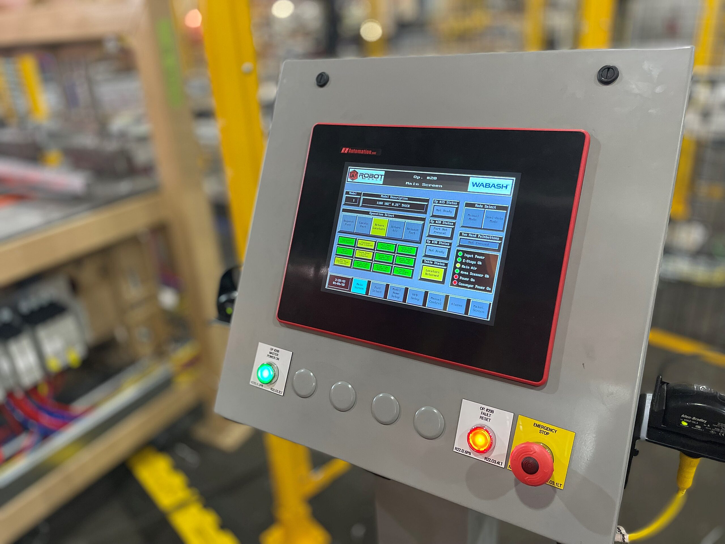 HMI control interface on a Robot World Automation integration