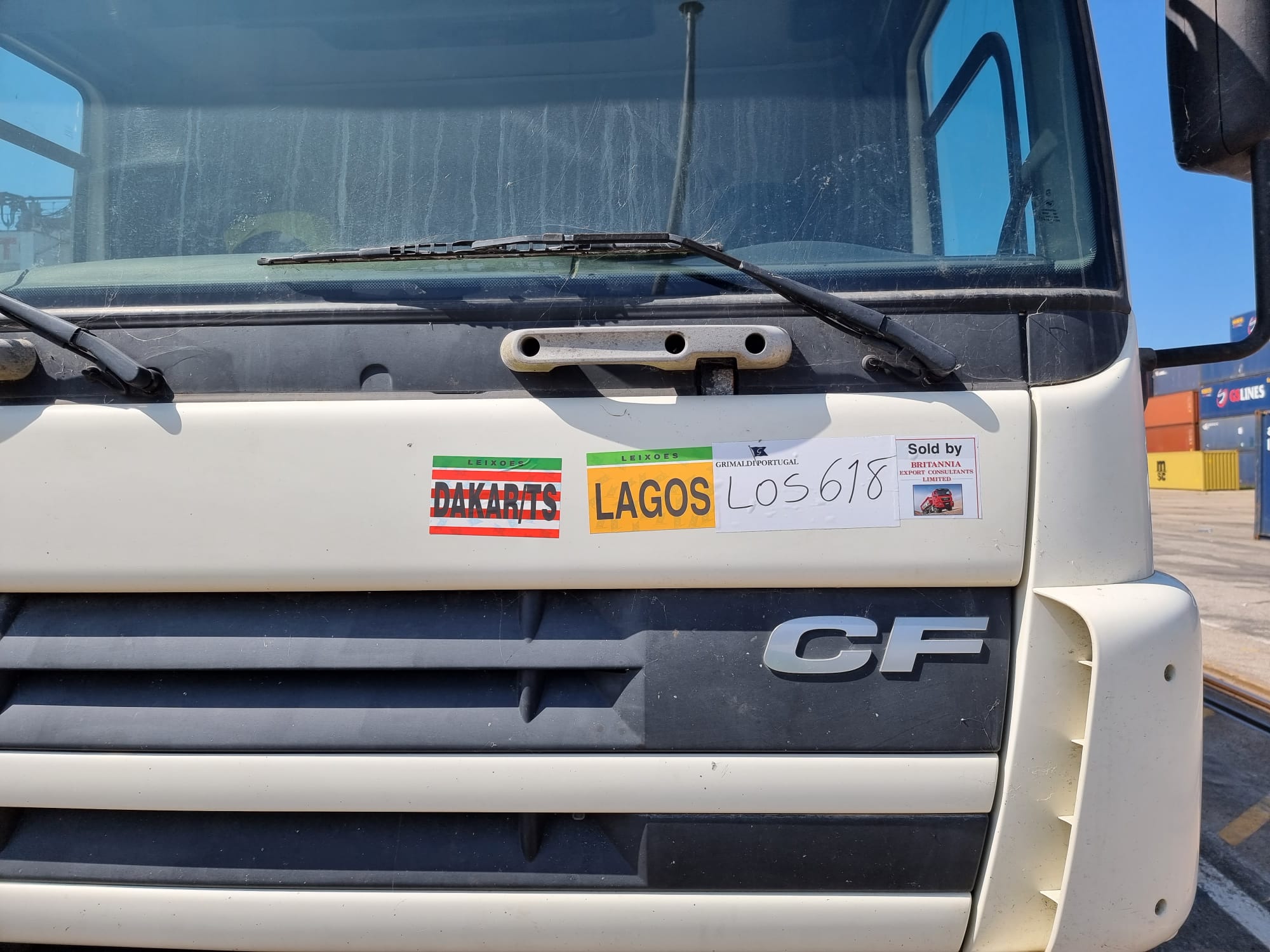 In the Port. Grimaldi RoRo shipping from  Portugal to Lagos - Nigeria.