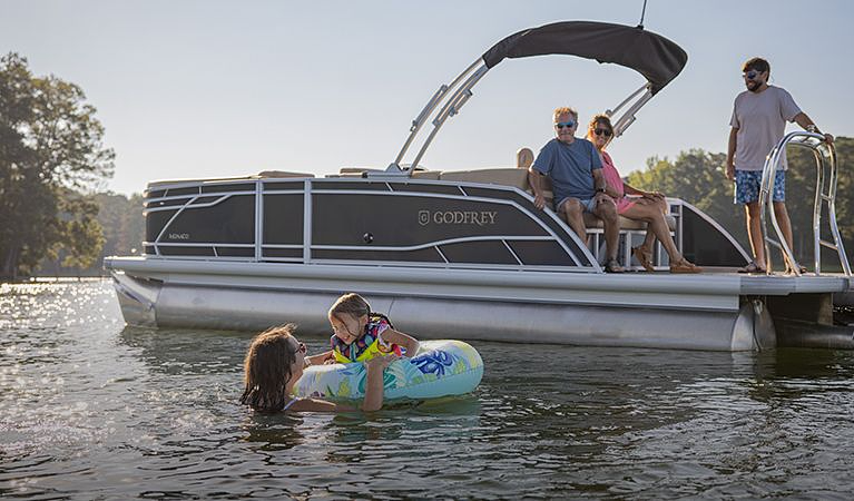 A family out on the water at Xtreme Outdoors Boat and RV