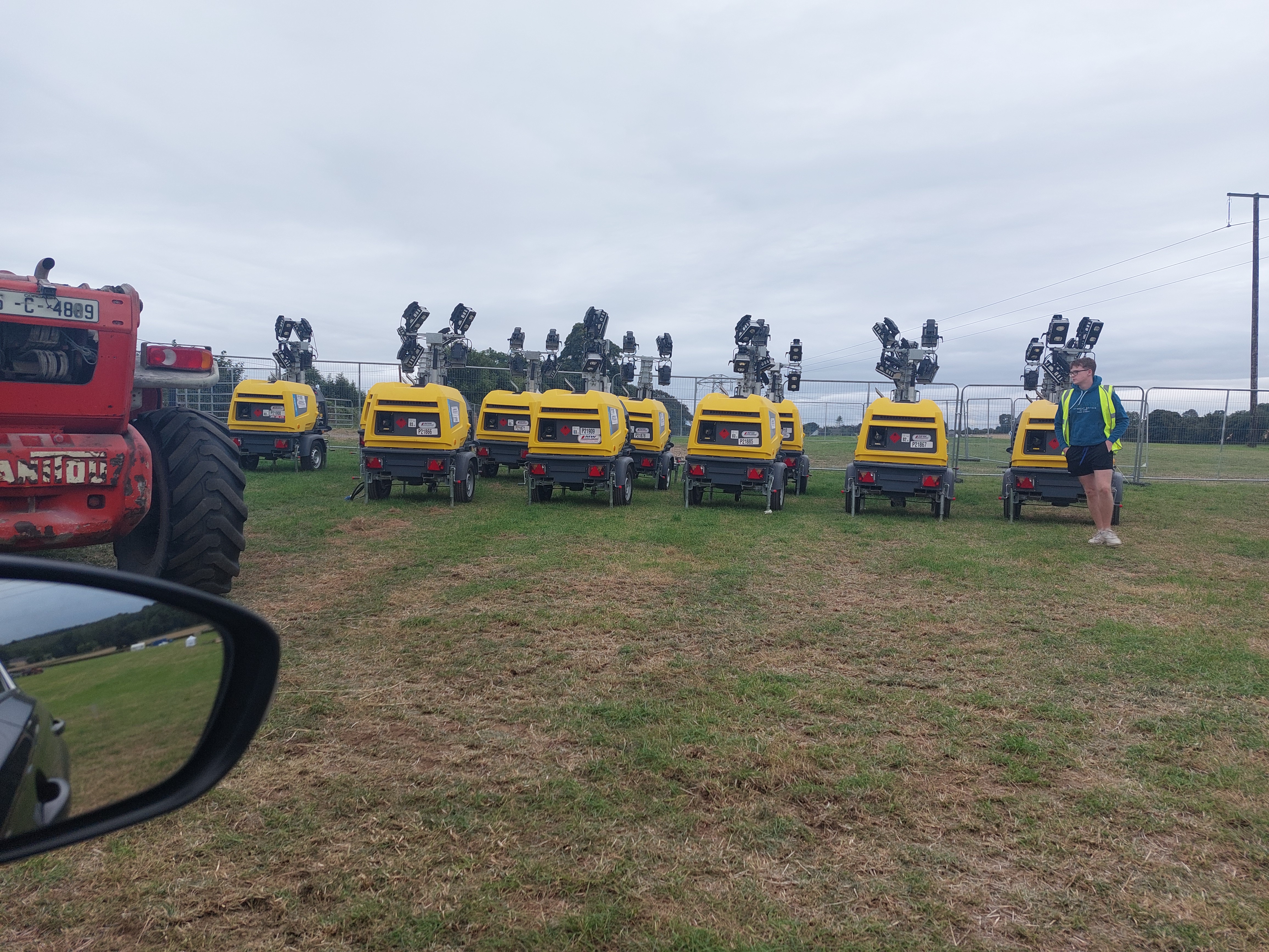 Large Number of Atlas Copco HiLight 6+ Lighting Towers heading on hire to a Truck Show in Tipperary 