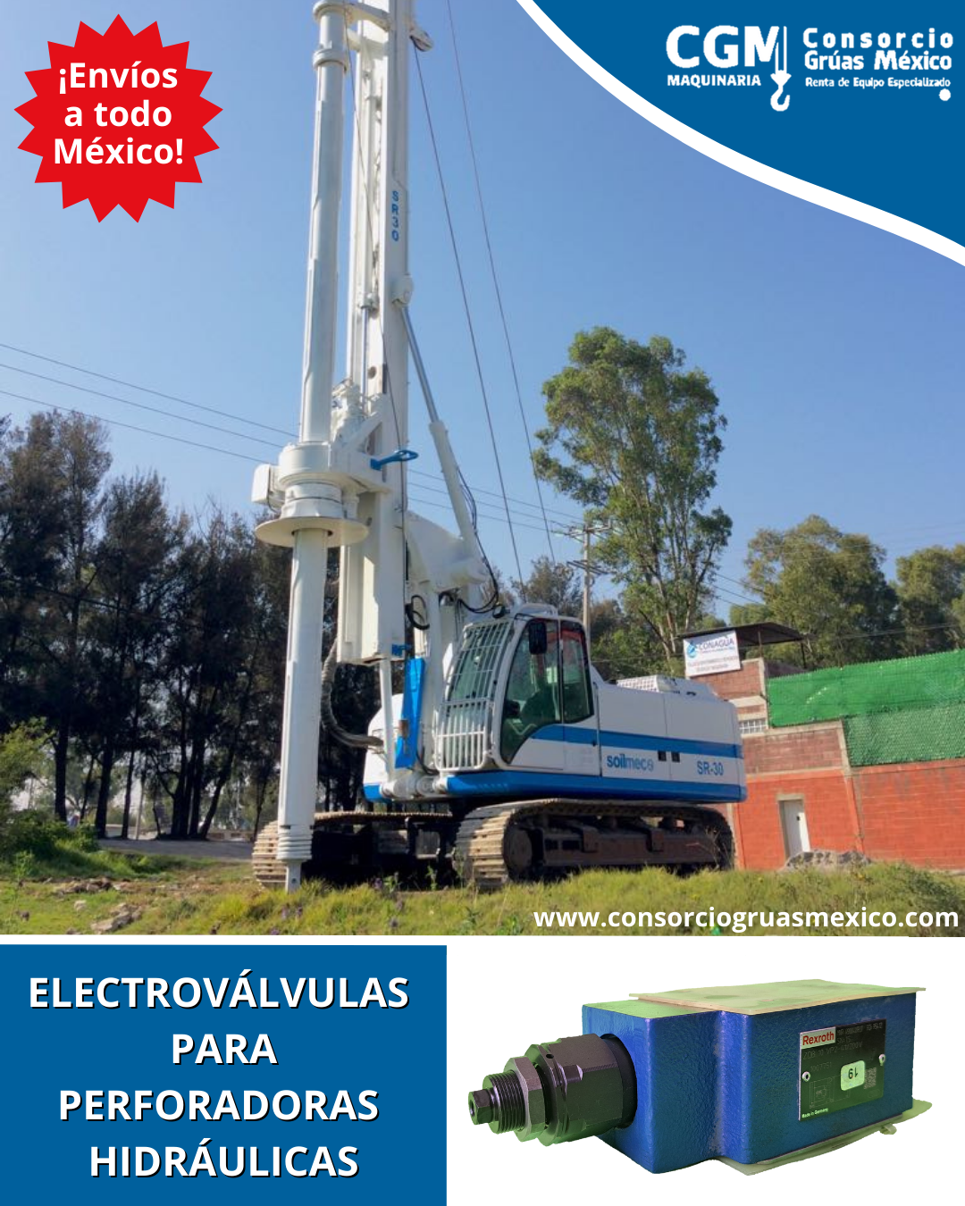 Electroválvulas para perforadoras hidráulicas 