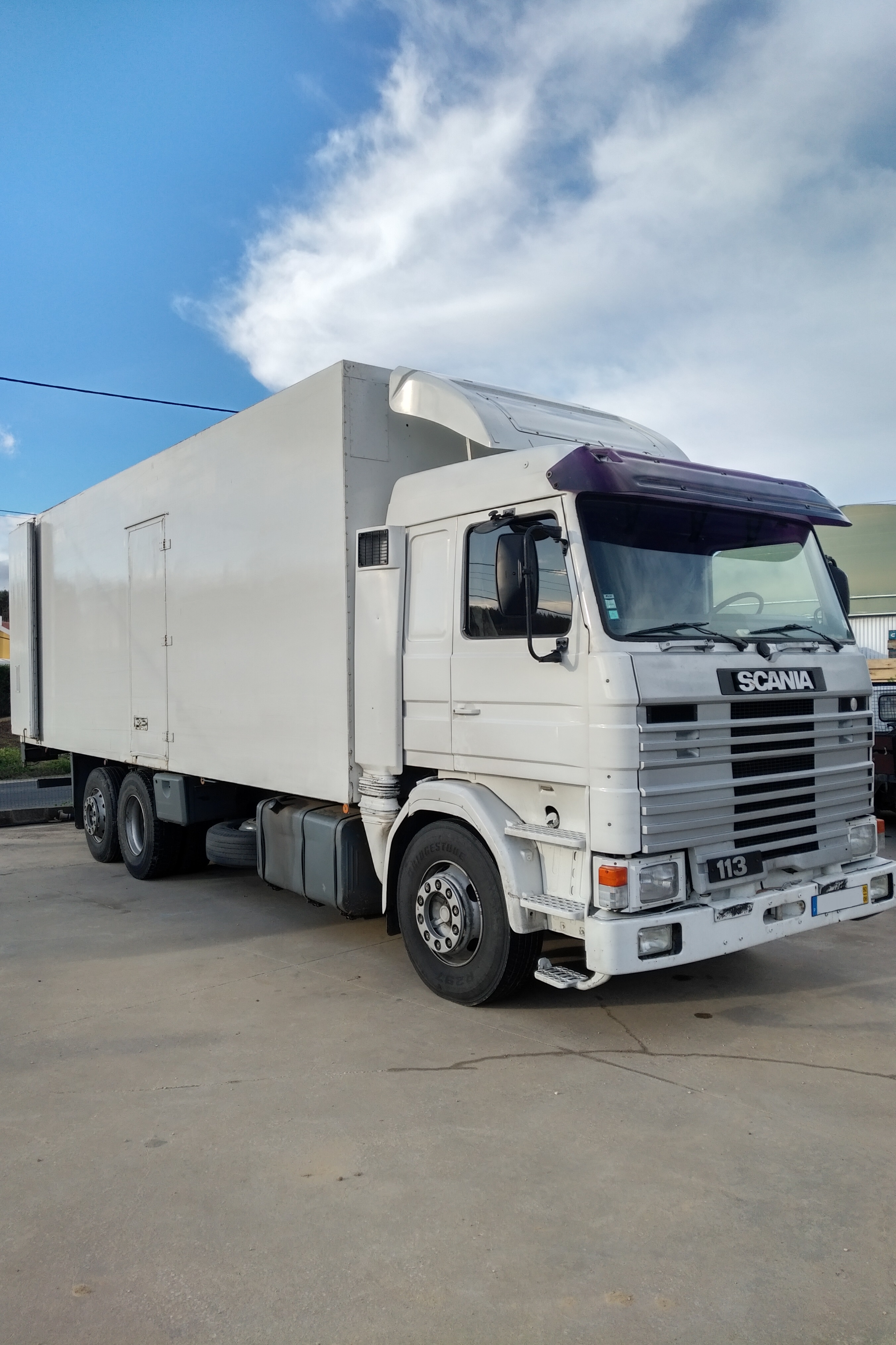 FOR SALE: Left hand drive Scania R 113M 380 6X2 26 ton cold room box lorry.