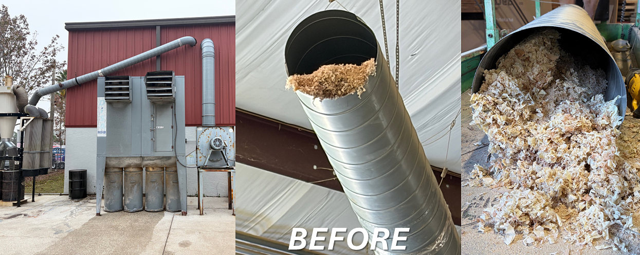 Before dust collection installation