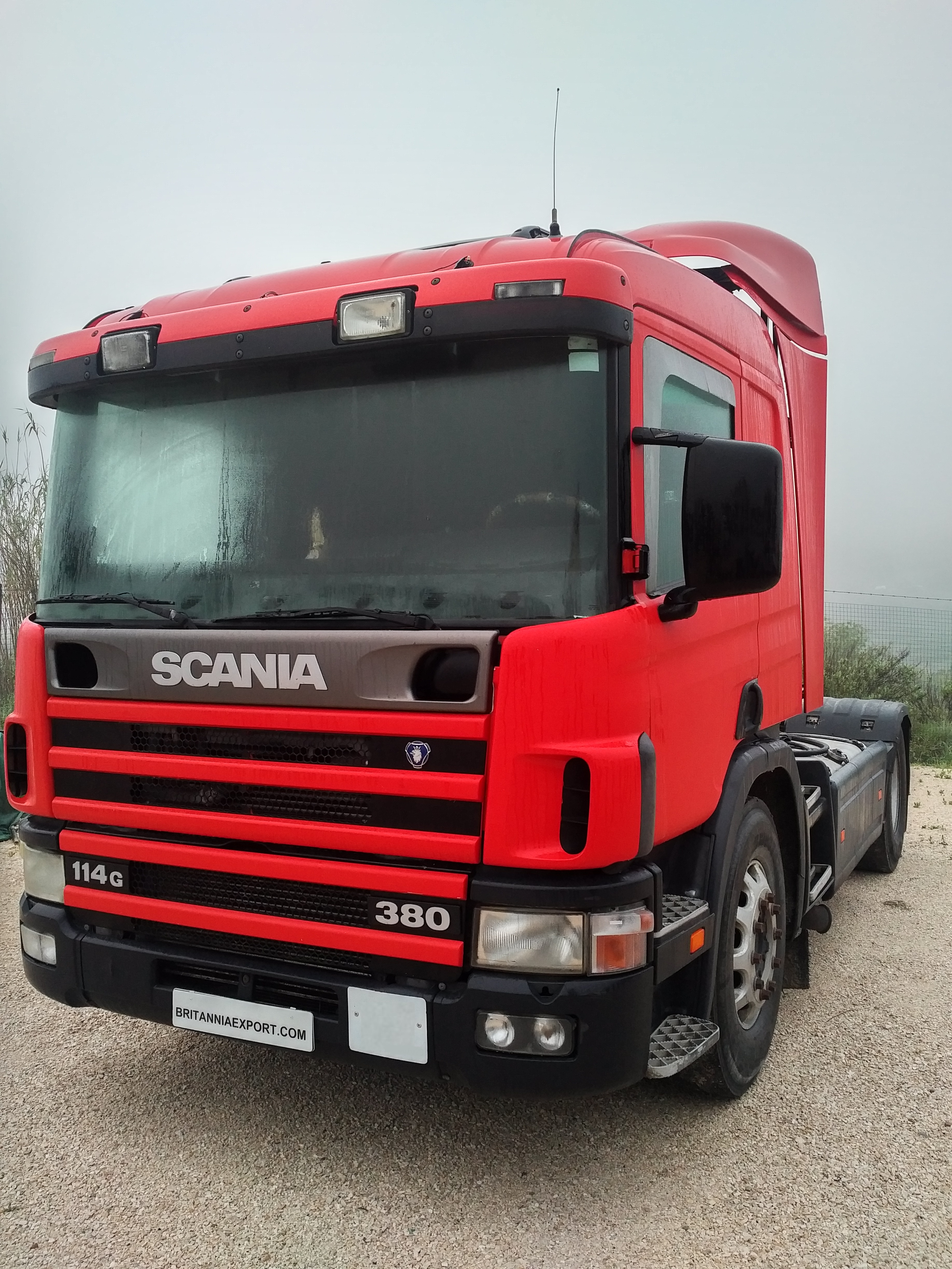 Left hand drive Scania P114G 380 tractor unit sold to Dar Es Salaam - Tanzania.