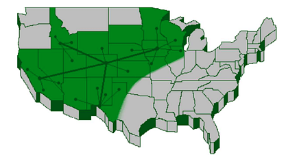 Dairy Engineering Company regional coverage map