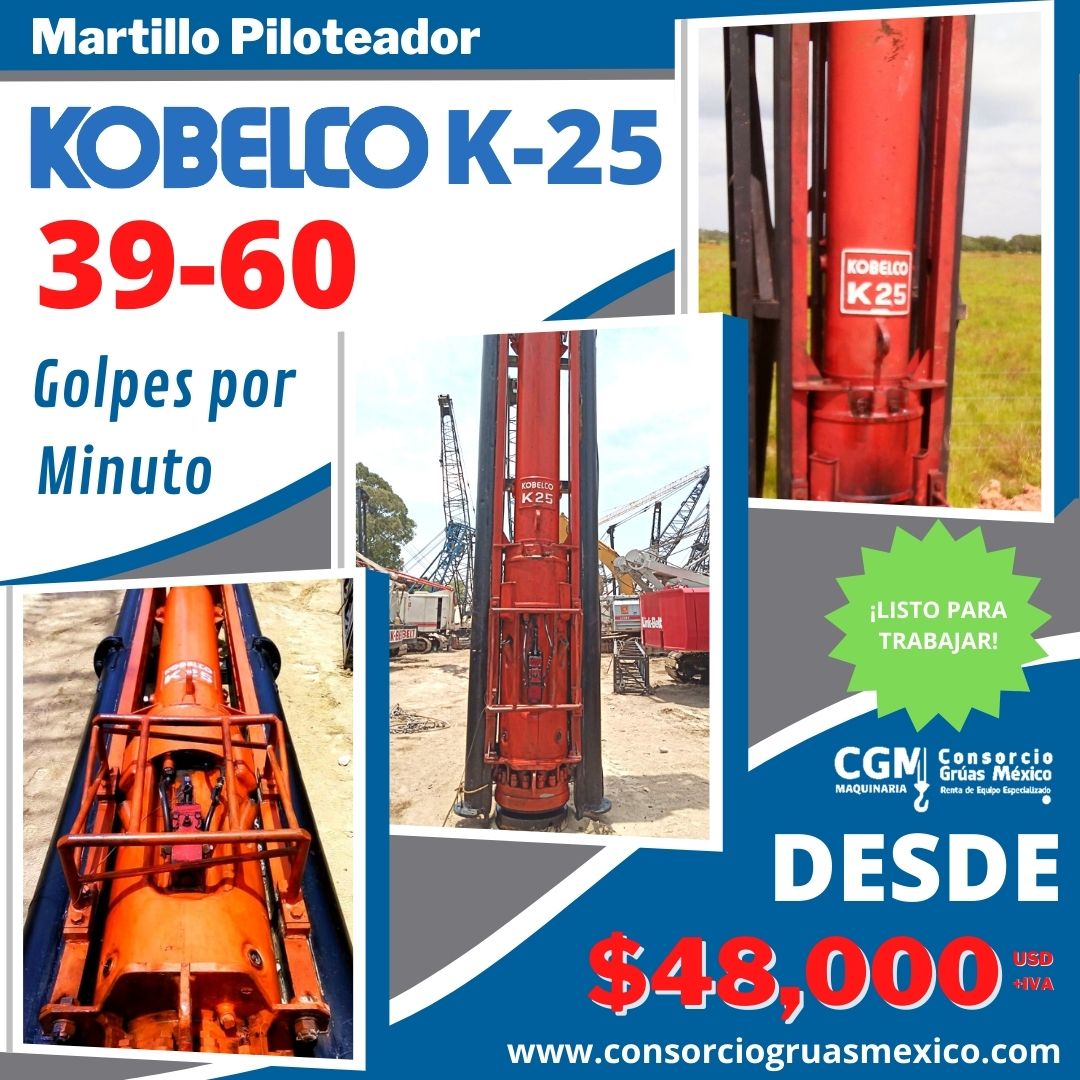 Martillo Piloteador a Diésel KOBELCO K-25