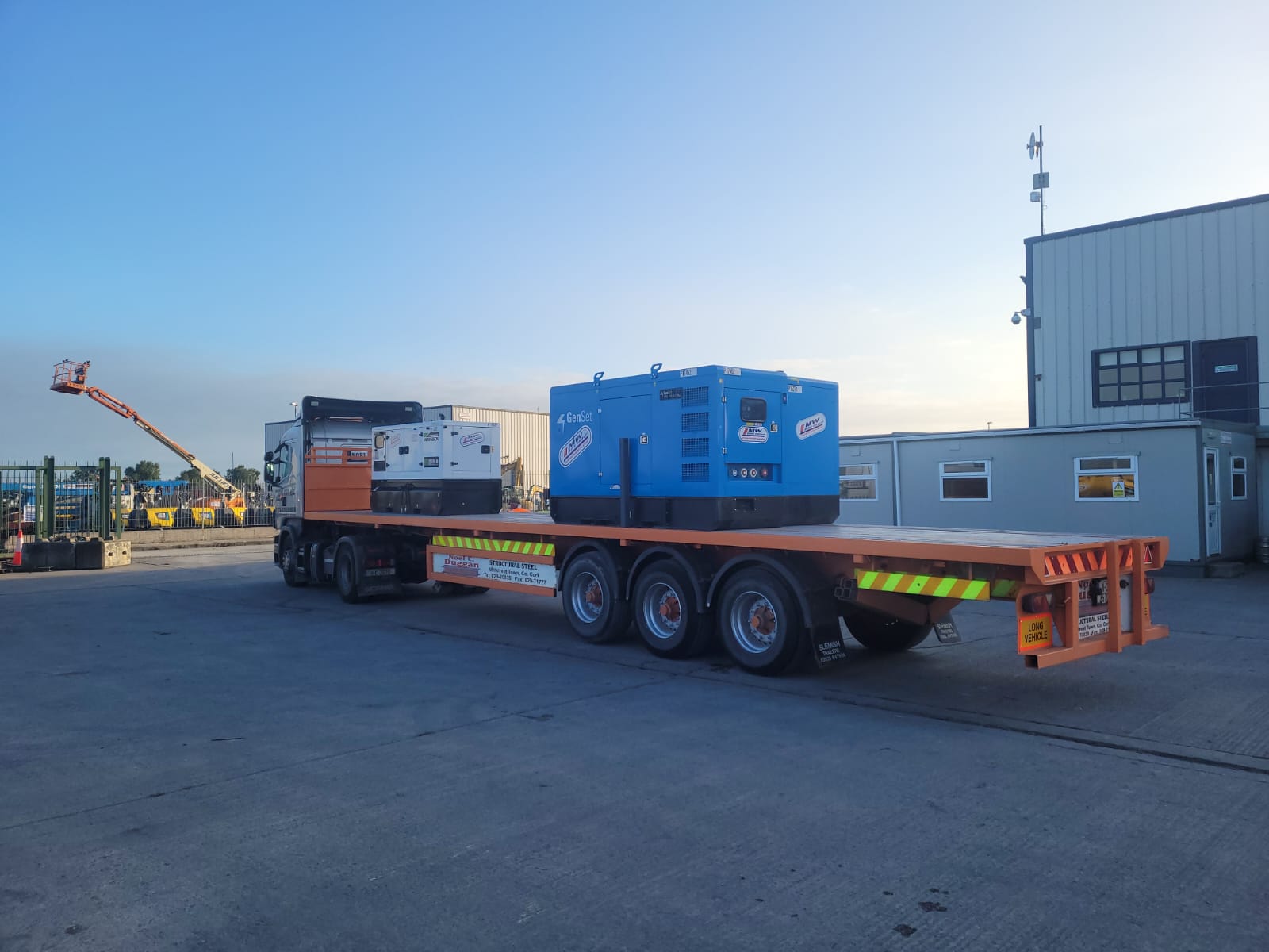 2X 110 KVA Generators and 1 x 66kva Generator heading on a rental