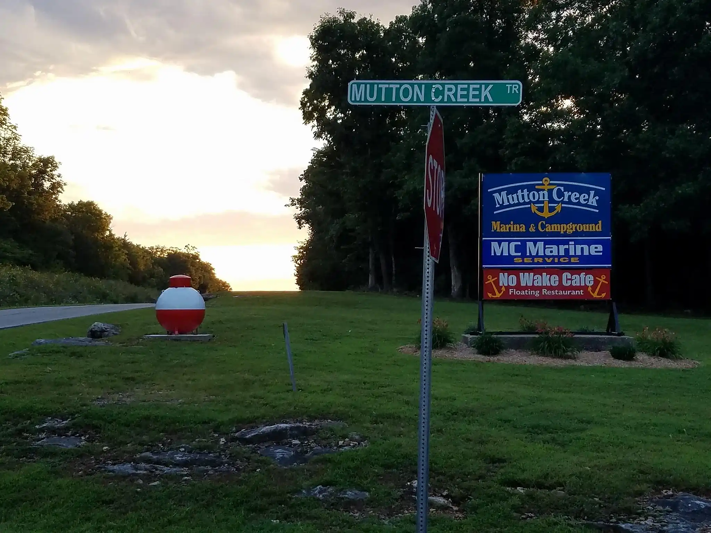 Mutton Creek Marina and Campground entrance sign