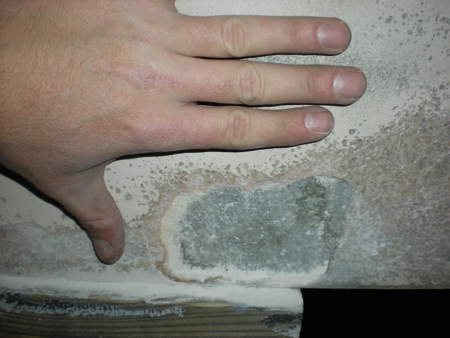 Fiberglass gelcoat repair in progress at MC Marine