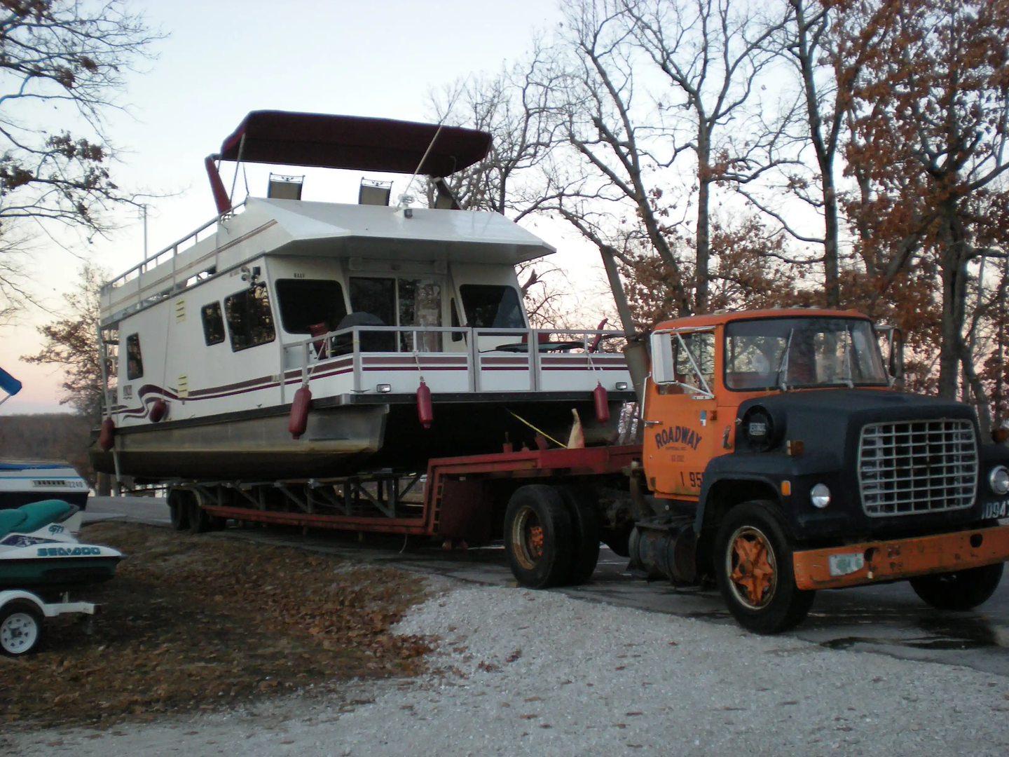 Mutton Creek Marina docks in winter