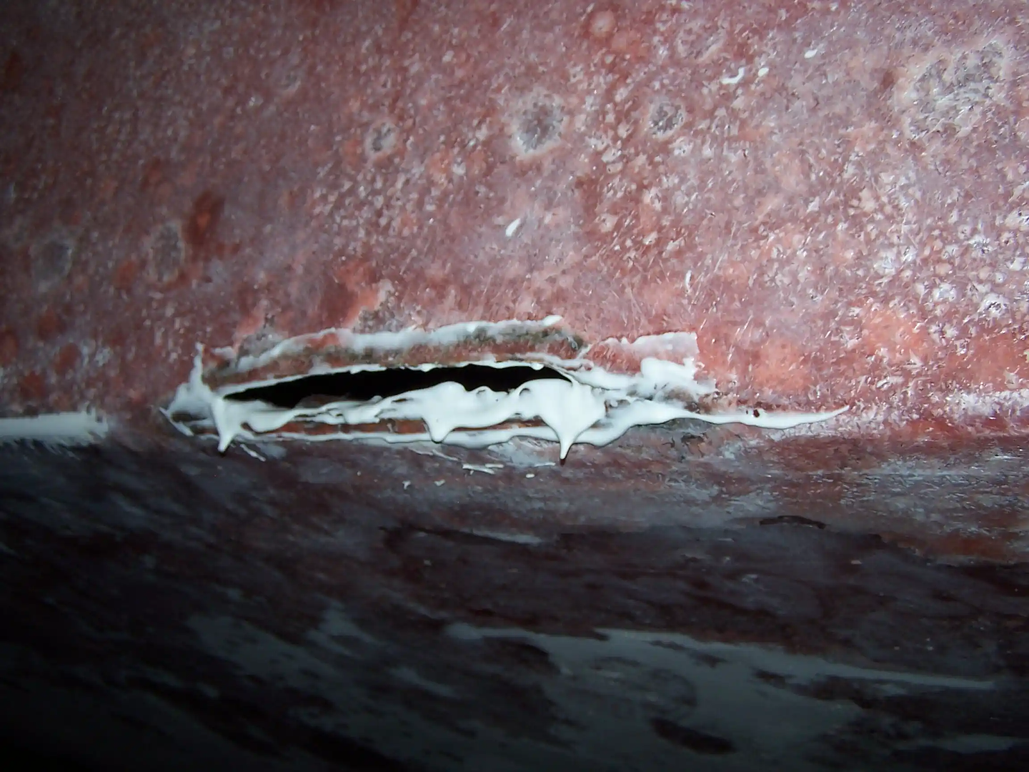 Gelcoat patch repair on a hull at MC Marine