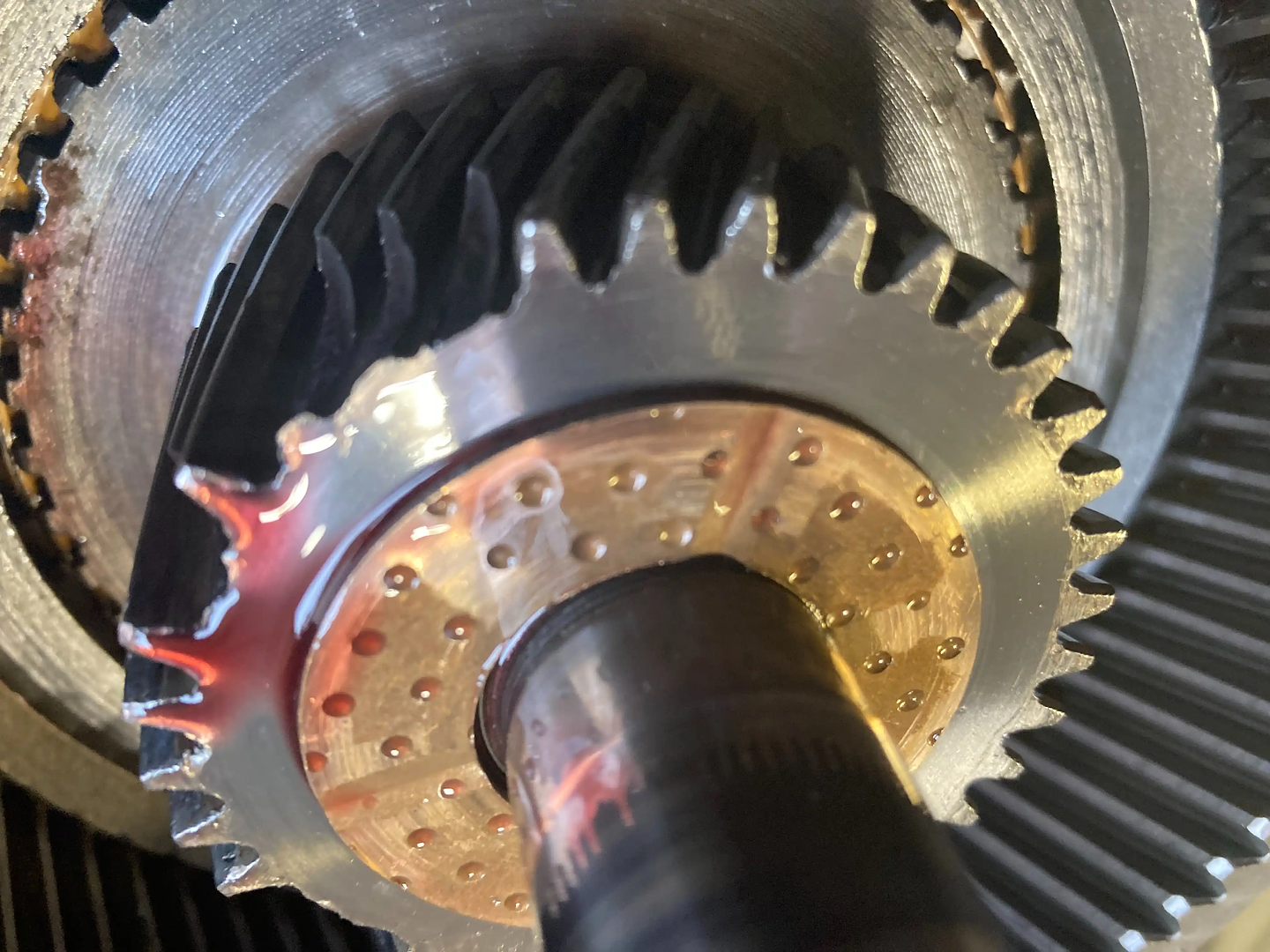 Outdrive gear component inspected at MC Marine