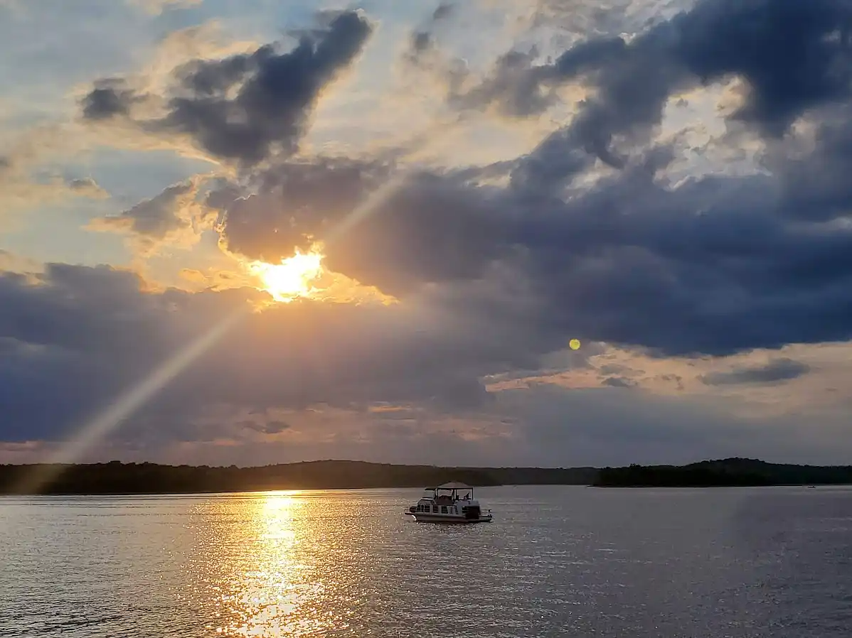 Sunset over Stockton Lake near Mutton Creek Marina