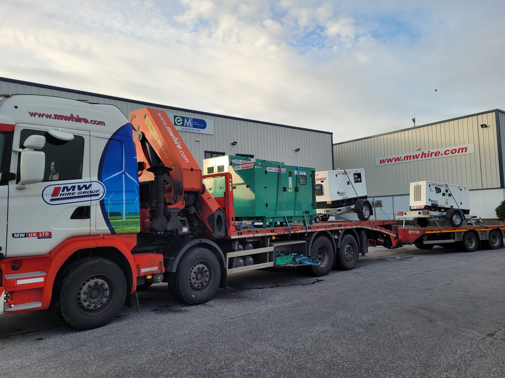 2x new Cummins Generators SOLD to a customer in Co. Mayo.... 2x JCB road tow 30kva Generators heading on hire 