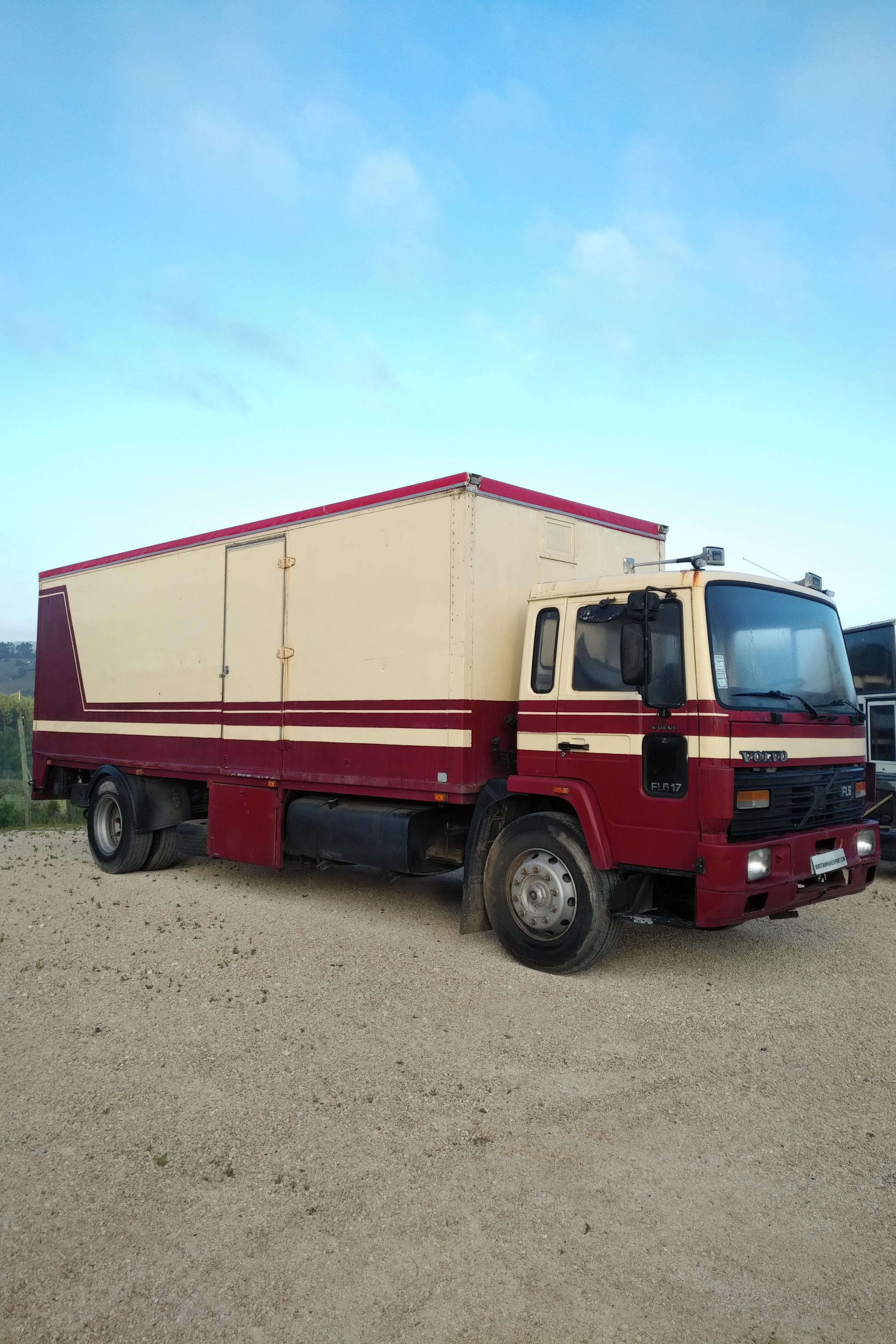 Left hand drive Volvo FL617 17.5 ton box lorry recently sold to Lagos - Nigeria.