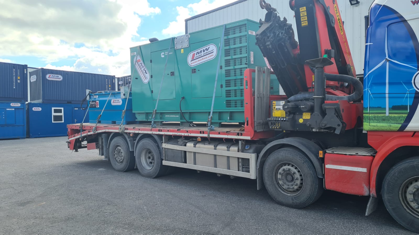 330KVA Cummins & 3000 Litre Western Fuel Tank heading away on a rental project in Cork City