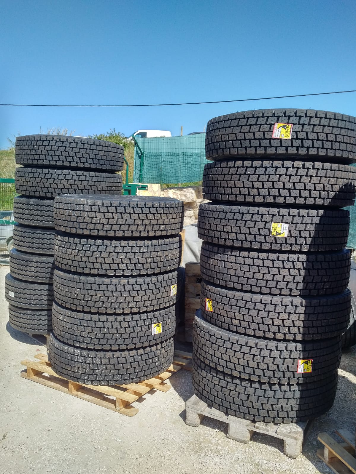 A load of 315/80R22.5 & 13R22.5 tyres recently sold to Douala - Cameroon. 