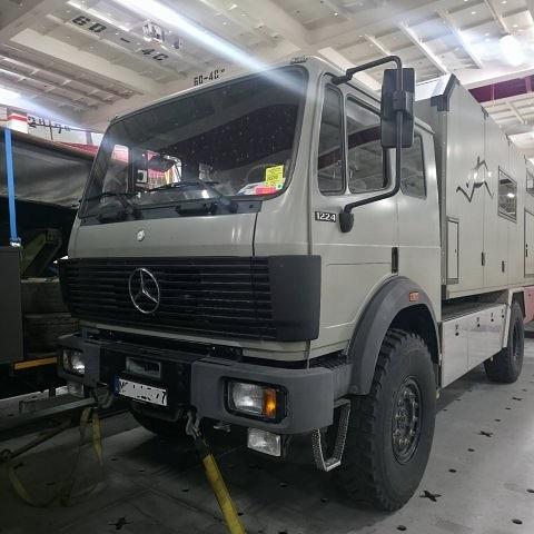 Mercedes-Benz 1224 4x4 Expedition Truck Arrived in Walvis Bay, Namibia from Zeebrugge, Belgium