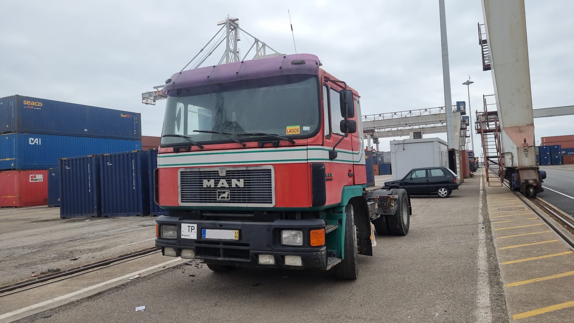 Grimaldi RoRo shipping of MAN 19.372 tractor unit from Portugal to Lagos - Nigeria.