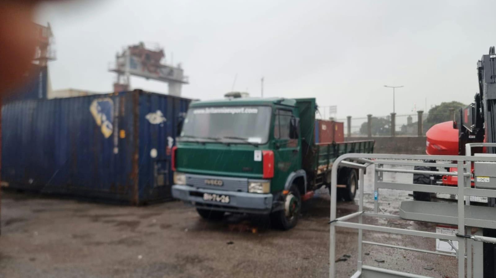 In the Port. Grimaldi RoRo shipping of Iveco Zeta 109-14 truck to Conakry - Guinea.