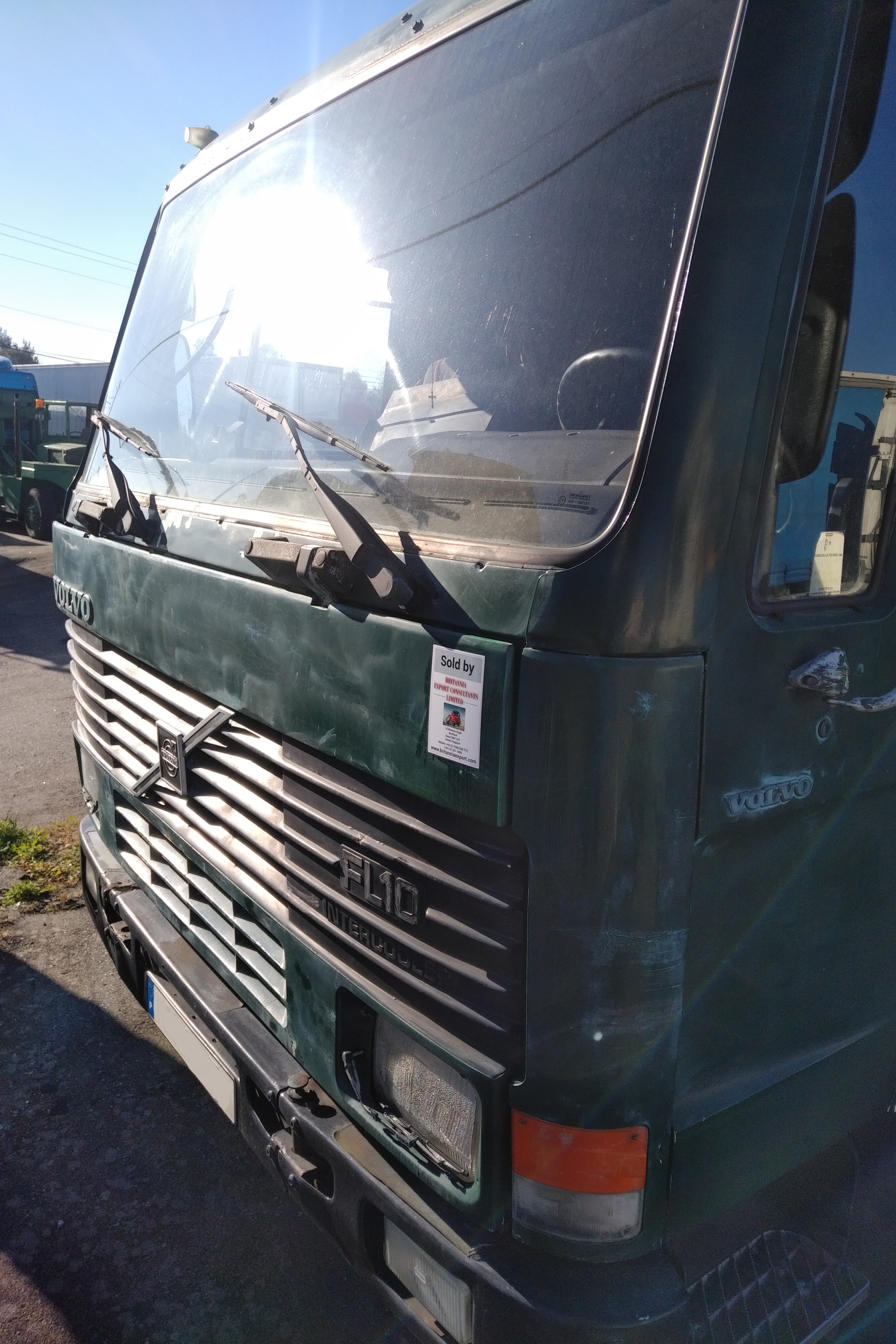 Left hand drive Volvo FL10 320 6X2 10 tyres 26 ton curtainsider truck recently sold to Lagos - Nigeria.