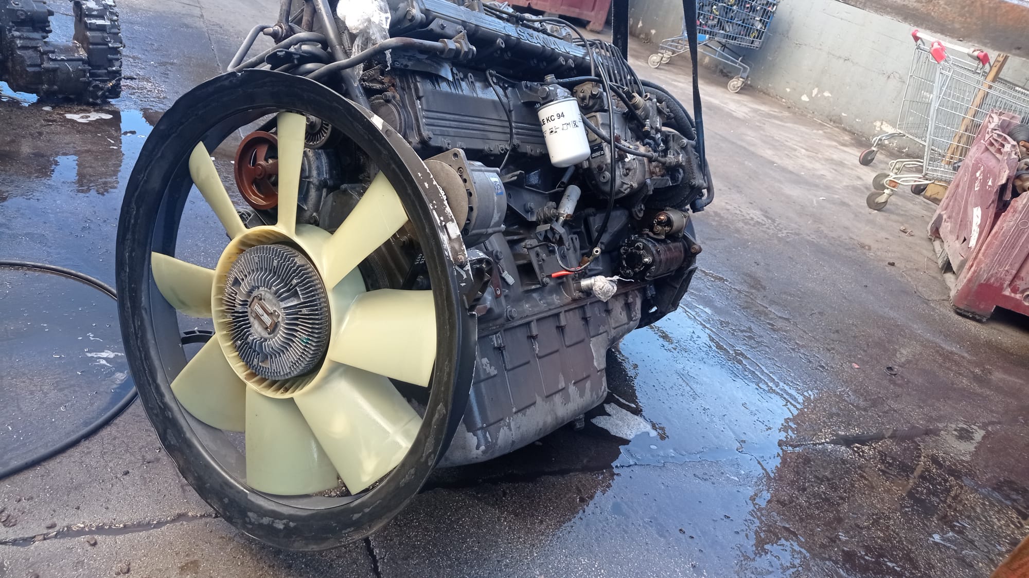 Scania DSC12 Euro 2 engine & Scania GRS900 manual gearbox with retarder recently sold to Lagos - Nigeria.