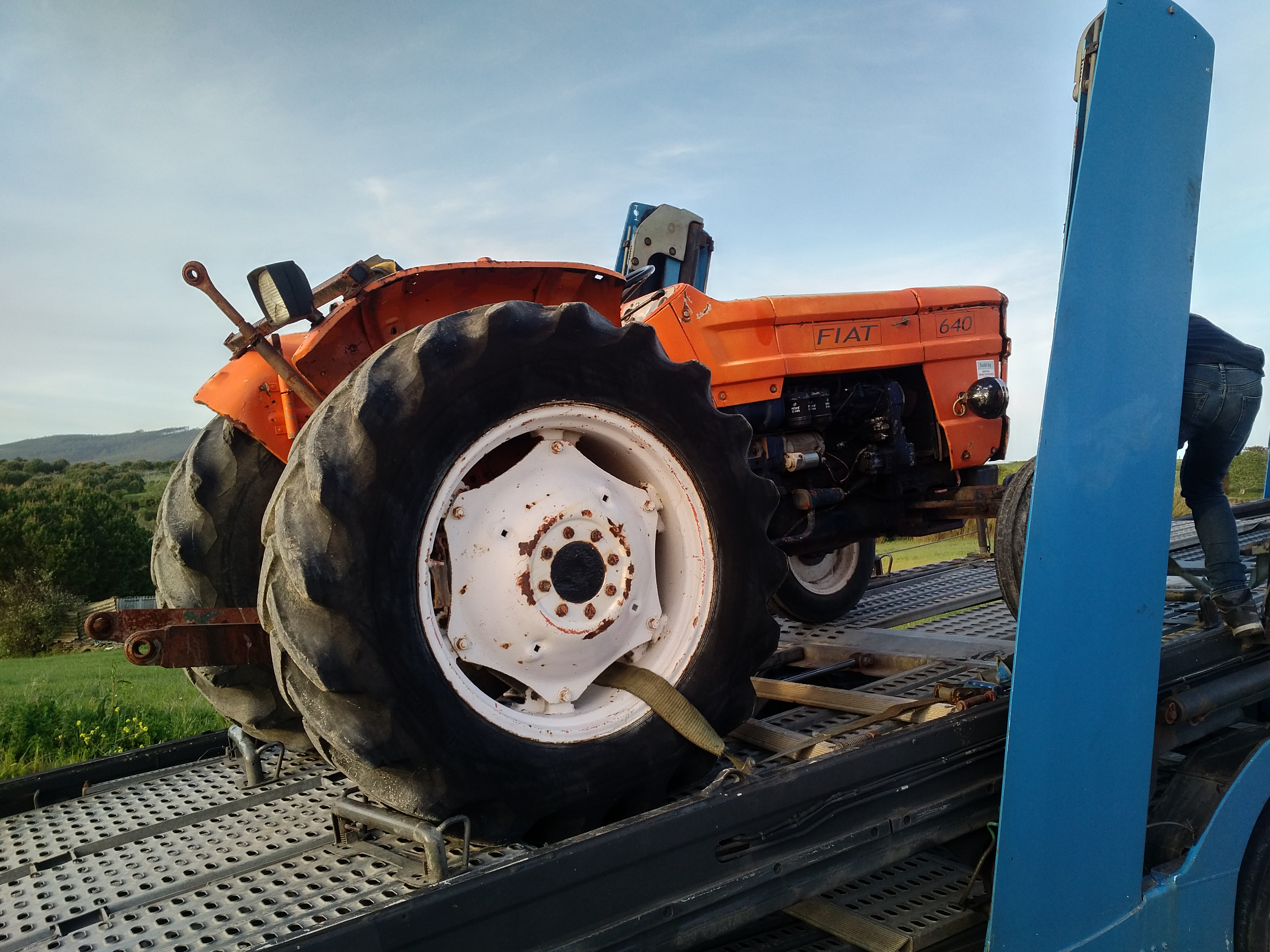 Transport of 1977 FIAT 640 farm tractor to Port. Shipping to Lagos - Nigeria.