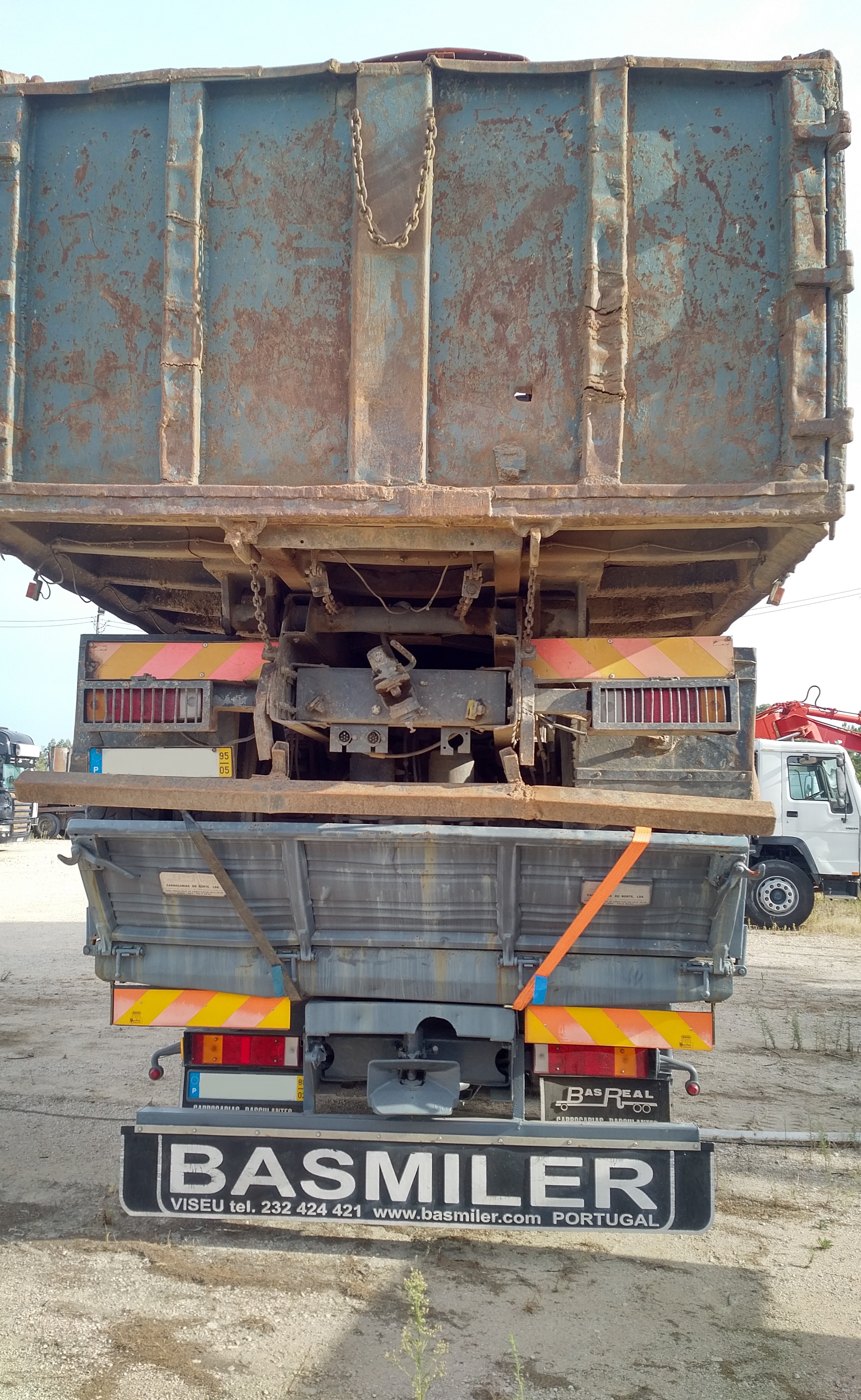 Volvo F12 360 6X2 tipper loaded with DAF 85 360 ATI 6X4 tipper & 2 x FIAT 640 farm tractors sold to Nigeria.